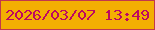 文字の大きさ：3、枠の色：c1384c、背景の色：f3af02、文字の色：bd0961 無料ブログパーツのブログ時計