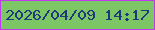 文字の大きさ：3、枠の色：c139ee、背景の色：7cc665、文字の色：1f3a7c 無料ブログパーツのブログ時計