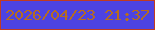 文字の大きさ：2、枠の色：c13b20、背景の色：4d43e2、文字の色：b56c21 無料ブログパーツのブログ時計