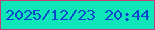 文字の大きさ：4、枠の色：c13f77、背景の色：0ee5b8、文字の色：0948ca 無料ブログパーツのブログ時計