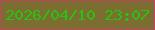 文字の大きさ：5、枠の色：c14460、背景の色：7b6e30、文字の色：28c211 無料ブログパーツのブログ時計