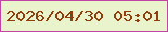文字の大きさ：1、枠の色：c144a4、背景の色：eaf4cc、文字の色：903c0d 無料ブログパーツのブログ時計