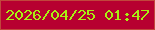 文字の大きさ：5、枠の色：c1473c、背景の色：b70030、文字の色：a8f013 無料ブログパーツのブログ時計