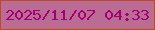 文字の大きさ：3、枠の色：c14a1a、背景の色：ba6c95、文字の色：a50073 無料ブログパーツのブログ時計