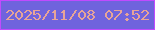 文字の大きさ：2、枠の色：c14afe、背景の色：7063dd、文字の色：e7a498 無料ブログパーツのブログ時計