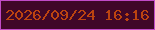 文字の大きさ：4、枠の色：c14bc7、背景の色：400728、文字の色：bc4410 無料ブログパーツのブログ時計