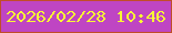 文字の大きさ：3、枠の色：c14d29、背景の色：bf45c3、文字の色：f7fa34 無料ブログパーツのブログ時計