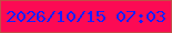 文字の大きさ：5、枠の色：c14e45、背景の色：fc0a54、文字の色：171eff 無料ブログパーツのブログ時計