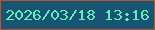文字の大きさ：5、枠の色：c15034、背景の色：165672、文字の色：6aebbe 無料ブログパーツのブログ時計
