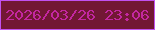 文字の大きさ：2、枠の色：c151f0、背景の色：721734、文字の色：c327a0 無料ブログパーツのブログ時計