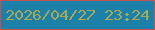 文字の大きさ：1、枠の色：c15251、背景の色：1b81a9、文字の色：a8a958 無料ブログパーツのブログ時計