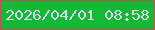 文字の大きさ：2、枠の色：c15254、背景の色：13b935、文字の色：d6d7eb 無料ブログパーツのブログ時計