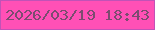 文字の大きさ：3、枠の色：c152b7、背景の色：ff50b6、文字の色：7b4c70 無料ブログパーツのブログ時計