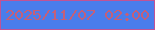 文字の大きさ：2、枠の色：c15395、背景の色：4a7deb、文字の色：c45f79 無料ブログパーツのブログ時計