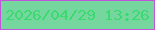文字の大きさ：1、枠の色：c154db、背景の色：75d79e、文字の色：3ada70 無料ブログパーツのブログ時計