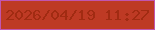 文字の大きさ：4、枠の色：c155af、背景の色：be3a24、文字の色：a12b12 無料ブログパーツのブログ時計