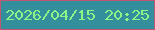 文字の大きさ：1、枠の色：c15672、背景の色：328f9b、文字の色：8df587 無料ブログパーツのブログ時計