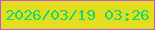文字の大きさ：5、枠の色：c156d1、背景の色：e2dd1e、文字の色：13da6a 無料ブログパーツのブログ時計