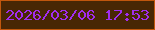 文字の大きさ：2、枠の色：c1570d、背景の色：482704、文字の色：a12def 無料ブログパーツのブログ時計