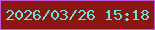 文字の大きさ：3、枠の色：c157d4、背景の色：891612、文字の色：68e3d5 無料ブログパーツのブログ時計