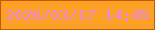 文字の大きさ：2、枠の色：c15a01、背景の色：fca126、文字の色：ea87e6 無料ブログパーツのブログ時計