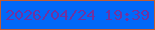文字の大きさ：5、枠の色：c15b33、背景の色：0168f9、文字の色：7032a0 無料ブログパーツのブログ時計