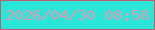 文字の大きさ：5、枠の色：c15b74、背景の色：2ae6d9、文字の色：e39ab6 無料ブログパーツのブログ時計