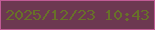 文字の大きさ：1、枠の色：c15b95、背景の色：6d3851、文字の色：687129 無料ブログパーツのブログ時計