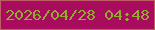 文字の大きさ：2、枠の色：c15d64、背景の色：a90b5d、文字の色：91aa30 無料ブログパーツのブログ時計