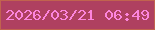 文字の大きさ：5、枠の色：c1634e、背景の色：af4060、文字の色：fc85dd 無料ブログパーツのブログ時計