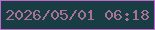 文字の大きさ：5、枠の色：c167d2、背景の色：183d42、文字の色：aa7096 無料ブログパーツのブログ時計