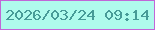 文字の大きさ：1、枠の色：c167d7、背景の色：affbec、文字の色：479b97 無料ブログパーツのブログ時計