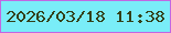 文字の大きさ：4、枠の色：c167e2、背景の色：79edf8、文字の色：344019 無料ブログパーツのブログ時計