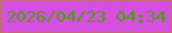 文字の大きさ：4、枠の色：c16977、背景の色：d650df、文字の色：46a105 無料ブログパーツのブログ時計