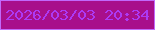 文字の大きさ：2、枠の色：c169fb、背景の色：a80f8b、文字の色：ac3af4 無料ブログパーツのブログ時計