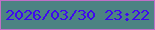 文字の大きさ：2、枠の色：c16fc8、背景の色：4c8383、文字の色：3e08ef 無料ブログパーツのブログ時計