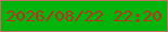 文字の大きさ：5、枠の色：c17066、背景の色：03b40d、文字の色：c02e1f 無料ブログパーツのブログ時計