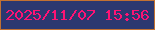 文字の大きさ：3、枠の色：c17132、背景の色：2b3870、文字の色：fe1374 無料ブログパーツのブログ時計