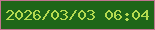 文字の大きさ：1、枠の色：c17390、背景の色：1e6618、文字の色：b4db50 無料ブログパーツのブログ時計