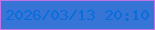 文字の大きさ：4、枠の色：c173e8、背景の色：3674d5、文字の色：096eda 無料ブログパーツのブログ時計