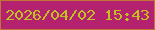 文字の大きさ：4、枠の色：c17433、背景の色：b3216f、文字の色：c2c121 無料ブログパーツのブログ時計