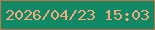 文字の大きさ：3、枠の色：c1754c、背景の色：108964、文字の色：f6a87d 無料ブログパーツのブログ時計