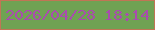 文字の大きさ：2、枠の色：c17555、背景の色：70a253、文字の色：a94cae 無料ブログパーツのブログ時計