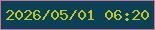 文字の大きさ：3、枠の色：c17590、背景の色：0a4156、文字の色：c1c71c 無料ブログパーツのブログ時計