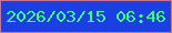 文字の大きさ：5、枠の色：c17697、背景の色：1b3fe3、文字の色：36ff88 無料ブログパーツのブログ時計