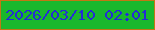 文字の大きさ：3、枠の色：c17714、背景の色：19b82d、文字の色：242dd6 無料ブログパーツのブログ時計