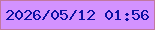 文字の大きさ：1、枠の色：c1789f、背景の色：d392ff、文字の色：0b10a3 無料ブログパーツのブログ時計