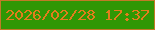 文字の大きさ：2、枠の色：c17a26、背景の色：309704、文字の色：e37d1c 無料ブログパーツのブログ時計