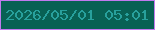 文字の大きさ：1、枠の色：c17aef、背景の色：086154、文字の色：28a09c 無料ブログパーツのブログ時計