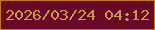 文字の大きさ：3、枠の色：c17b16、背景の色：690925、文字の色：c99951 無料ブログパーツのブログ時計